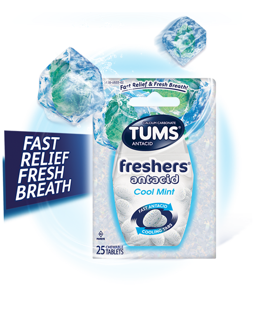 TUMS Freshers Heartburn Relief and Fresh Breath TUMS